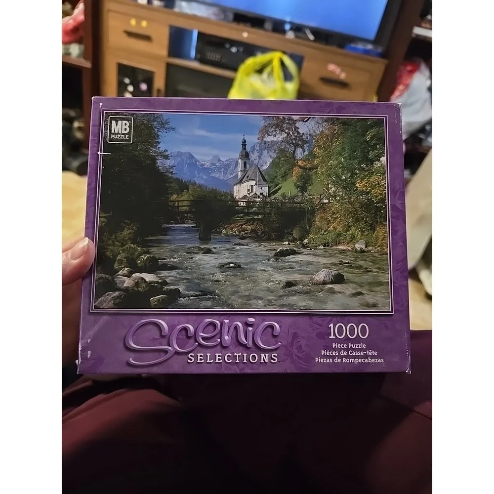 Vtg MB Puzzle Scenic Selections England Cottage 1000 Piece Puzzle - NEW, Sealed
